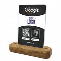 Stojak stand NFC QR do opinii Google prezenter tabliczka z LOGO FIRMY