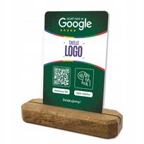 Stojak stand NFC QR do opinii Google prezenter tabliczka z LOGO FIRMY