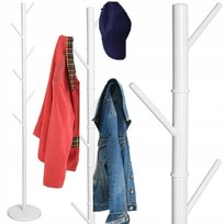 Stojak Wieszak Na Kurtki Ubrania Podłogowy Stojący Skandynawski Biały Niko