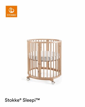 Stokke, Sleepi Mini - Łóżeczko owalne z materacem NATURAL - Stokke