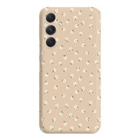 Stokrotki mini białe  - Galaxy A15 4G Etui matowe karmel [TIF 19E]