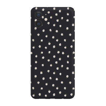 Stokrotki Mini Białe  - Iphone 12 Mini Etui Matowe Czarne [Tif 19E] - Inny producent