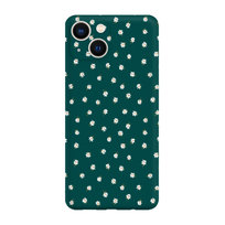Stokrotki mini białe  - iPhone 13 Etui matowe butelkowa zieleń [TIF 19E]