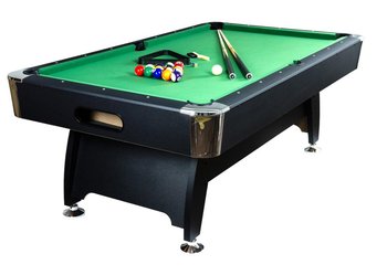 Stół bilardowy, czarny, zielony, 214x122x82 cm   - GamesPlanet®