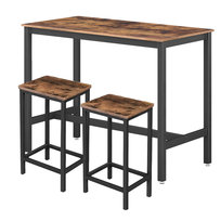 Stół ciemny brąz kuchenny barowy komplet BEGRYF 120x60x90