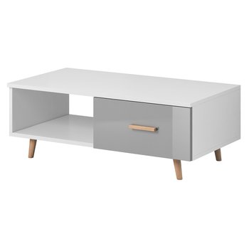 STÓŁ DELIA KOLOR BIAŁY STYL NOWOCZESNY HAKANO - COFFETABLE/VIV/DELIA/WHITE+GREY/110X40 - FLHF