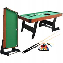STÓŁ DO BILARDA ZESTAW BILARDOWY Z AKCESORIAMI 6FT 182x96x80 cm + BILE KIJE
