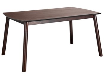 Stół do jadalni 150 x 90 cm ciemne drewno ELBA - Beliani