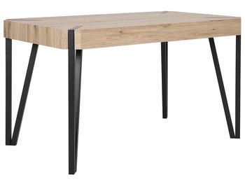 Stół do jadalni BELIANI Cambell, jasnobrązowo-czarny, 75x130x80 cm - Beliani