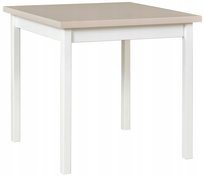 Stół drewniany do jadalni Vismito 80x80 cm biały/kaszmir
