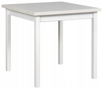 Stół drewniany do jadalni Vismito 80x80 cm biały