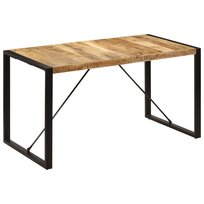 Stół drewniany industrialny 140x70x75 cm, brązowo- / AAALOE