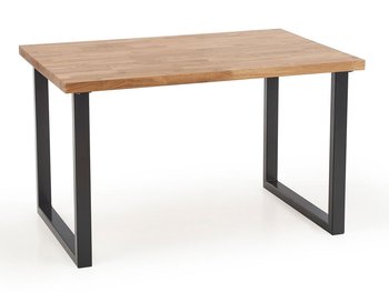 Stół ELIOR Berkel 2X, brązowo-czarny, 76x78x120 cm - Elior