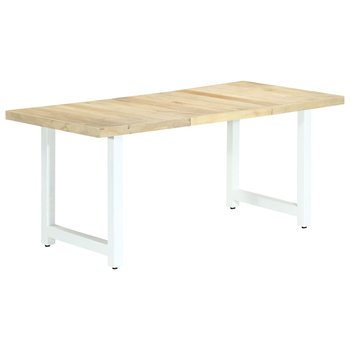Stół ELIOR Buzel, jasnobrązowy-biały, 180x90x76 cm - Elior