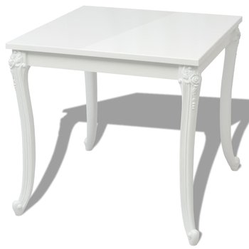 Stół jadalniany biały 80x80x76 cm, MDF, połysk - Zakito Europe