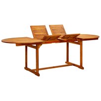 Stół jadalniany drewniany akacjowy 160-240x100x75  / AAALOE