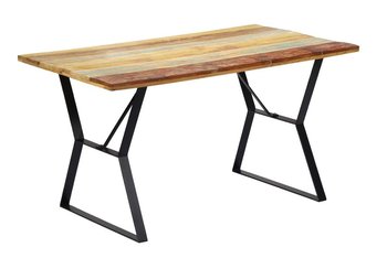 Stół jadalniany ELIOR Javis, brązowo-czarny, 76x80x140 cm - Elior