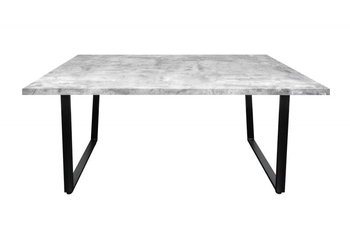 Stół jadalniany INTERIOR Loft, biało-czarny, 77x160x90 cm - INTERIOR