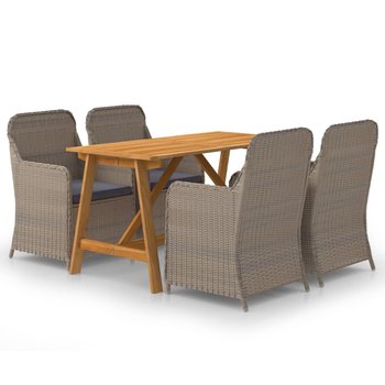 Stół jadalniany ogrodowy 140x70cm + 4 krzesła ratt / AAALOE - Zakito Home