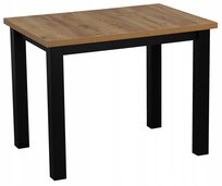 Stół Kuchenny Do Jadalni Salonu Prostokątny Lap 100X70 Czarny/Dąb Craft