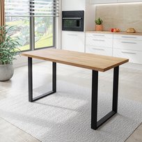 Stół kuchenny loftowy 140x70 Dąb Złoty Craft