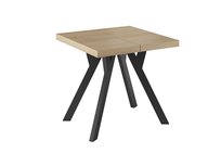Stół Kwadratowy Rozkładany 90x90/190 cm, Hikora z Nogą Y Czarna - Elegancki i Funkcjonalny Stół do Salonu i Jadalni