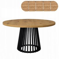 Stół Lamele rozsuwany Ø 120/270cm blat grub.36mm Metal  Kod: 1754/3