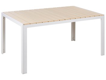 Stół ogrodowy 150 x 90 cm beżowy COMO - Beliani