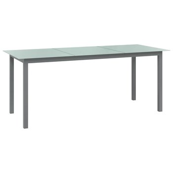 Stół ogrodowy aluminiowy 190x90x74 cm, szary - Zakito Europe