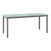 Stół ogrodowy aluminiowy jasnoszary 190x90x74 cm / AAALOE