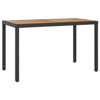 Stół ogrodowy rattanowy czarno-brązowy 123x60x74 c / AAALOE