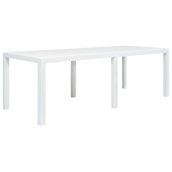 Stół ogrodowy VidaXL, biały, 220x90x72 cm - vidaXL