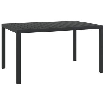 Stół ogrodowy vidaXL, czarny, 150x90x74 cm - vidaXL