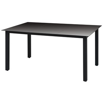 Stół ogrodowy vidaXL, czarny, 150x90x74 cm - vidaXL