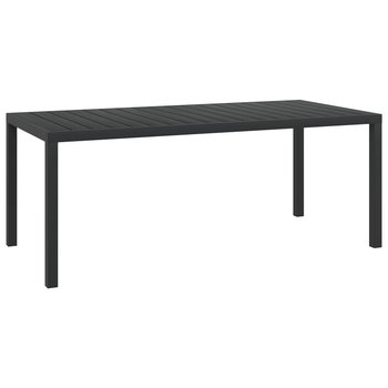 Stół ogrodowy VIDAXL, czarny, 185x90x74 cm - vidaXL