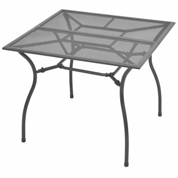 Stół ogrodowy VIDAXL, metalowy, szary, 90x90x72 cm - vidaXL