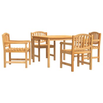 Stół ogrodowy z 4 krzesłami tekowymi 110x110 cm / AAALOE - Zakito Home