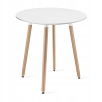 Stół Okrągły Nowoczesny Do Kuchni Jadalni Salonu One Biały 60Cm