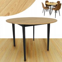 STÓŁ OKRĄGŁY NOWOCZESNY SALON KUCHNIA JADALNIA EMMA PLUS FI100 DĄB ZŁOTY