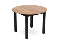 Stół okrągły rozkładany 102-182cm Dąb Craft/Czarny