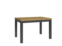 STÓŁ OSKAR II 120X80 ARTISAN CZARNY nierozkładany prostokątny kuchenny do jadalni