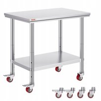 Stół roboczy ze stali nierdzewnej - Nośność 317 kg 90x60x80 cm Vevor