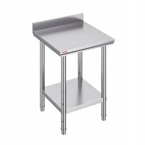 Stół Roboczy ze Stali Nierdzewnej z Rantem - 60x60x88 cm Vevor