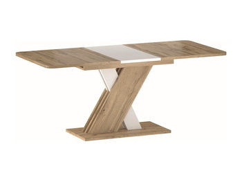Stół rozkładany do jadalni EXEL 140(180)x85 dąb wotan/biały - Signal Meble