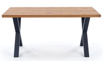 Stół rozkładany ELIOR Pedro, brązowo-czarny, 160x90x76 cm - Elior