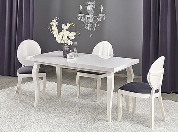 Stół rozkładany ELIOR Torres, biały, 80x140x75 cm - Elior