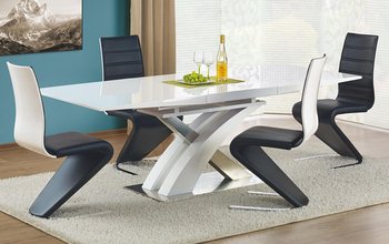 Stół rozkładany ELIOR Zander, biały, 160x90x75 cm - Elior