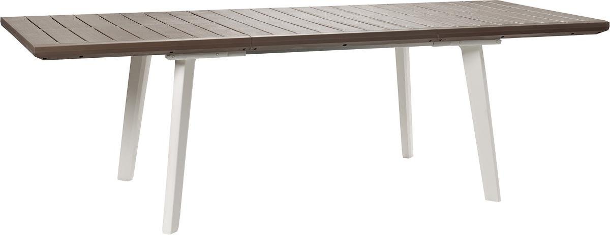 Stół rozkładany KETER Harmony Extend, brązowo-biały, 162-241x74x100,5 cm