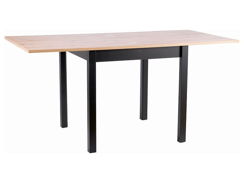 Zdjęcia - Stół kuchenny Stół rozkładany kwadratowy FLIP 80x80 dąb artisan/czarny(160)