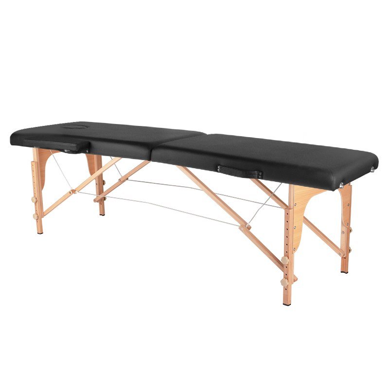 Zdjęcia - Stół do masażu ActiveShop Stół Składany Do Masażu Wood Komfort 2 Segmentowe Black 